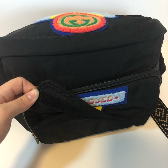 Authentic Gucci Black Terry Patch Rucksack - Picture 10 of 16